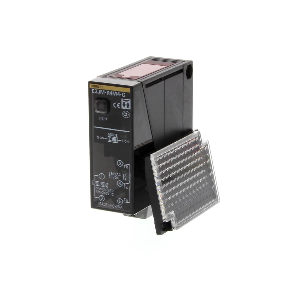 E3JM-R4M4 prizmás fotókapcsoló 4m, AC/DC, relés, időtag nélkül, 1/2"